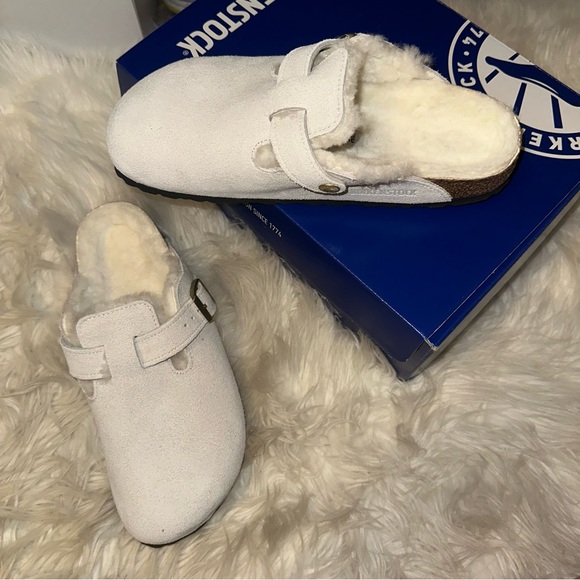 Boston Clogs Shearling / Suede / Antique White - Picture 4 of 6
